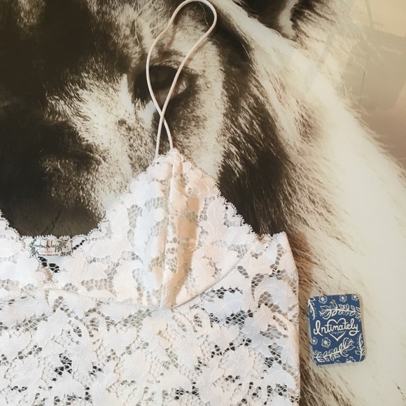 Free People Ivory Lace Spaghetti Strap Bra - Picture 4 of 5